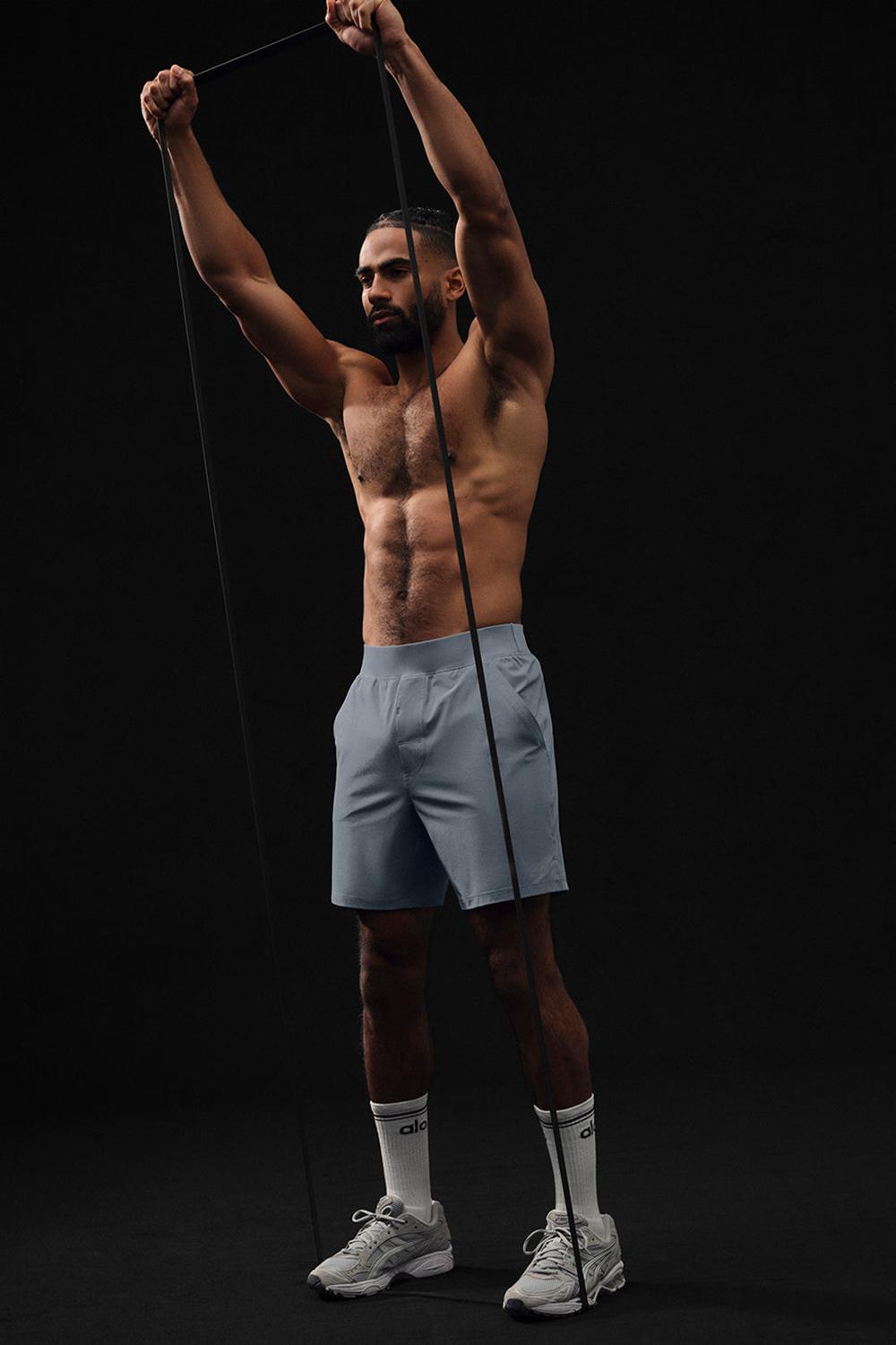Steel Grey Men Alo Yoga 7'' Repetition Short | Australia  63127-HMEU