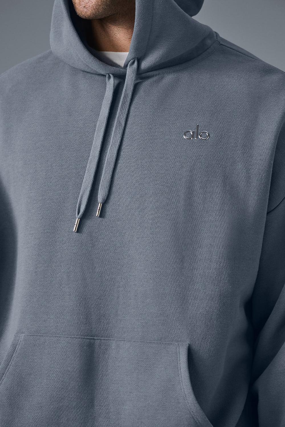 Steel Grey Men Alo Yoga Accolade Hoodie | Australia  38416-OYAZ