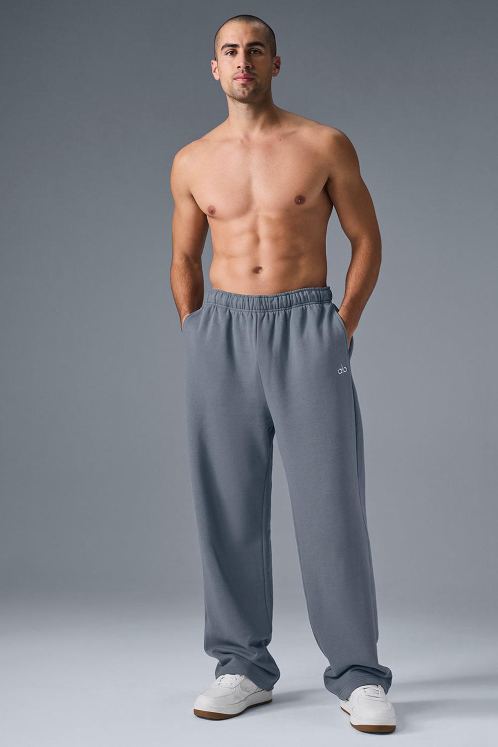 Steel Grey Men Alo Yoga Accolade Straight Leg Sweatpant | Australia  67401-JGVS