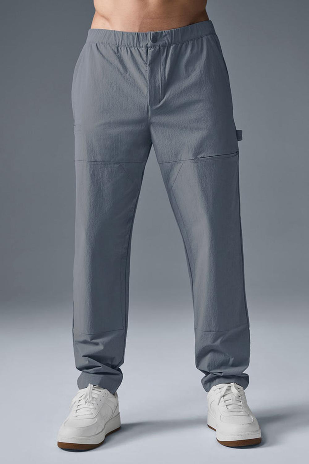 Steel Grey Men Alo Yoga Co-Op Carpenter Track Pant | Australia  76431-MQPT
