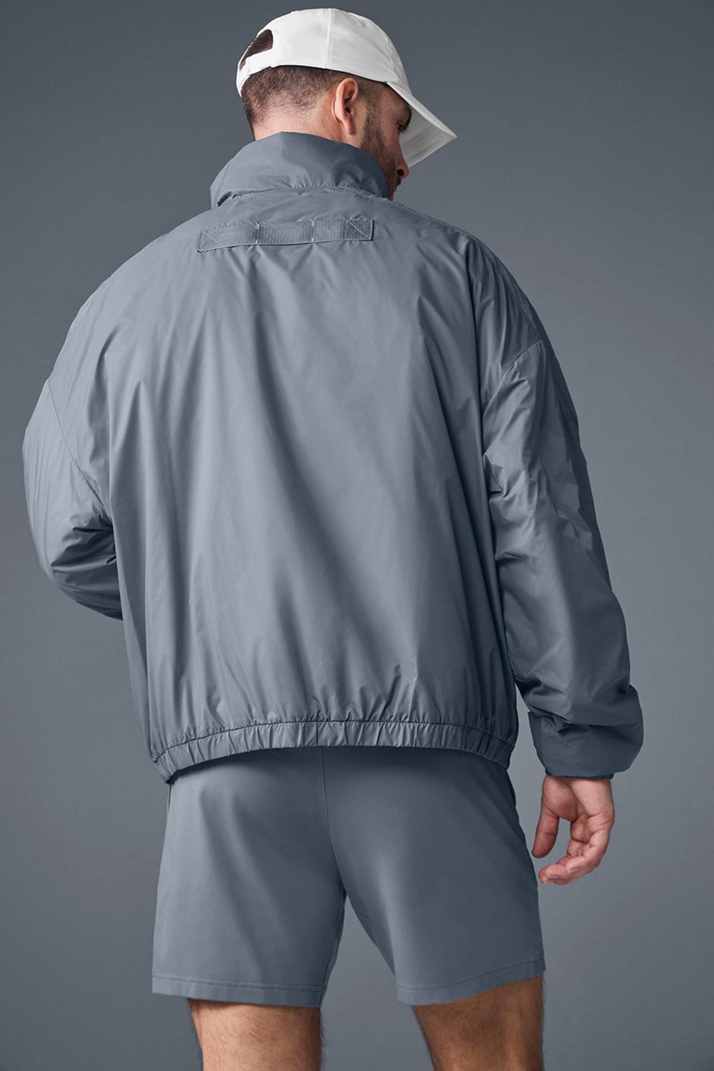 Steel Grey Men Alo Yoga Latitude Light Weight 1/2 Zip Jacket | Australia  02198-HDRE