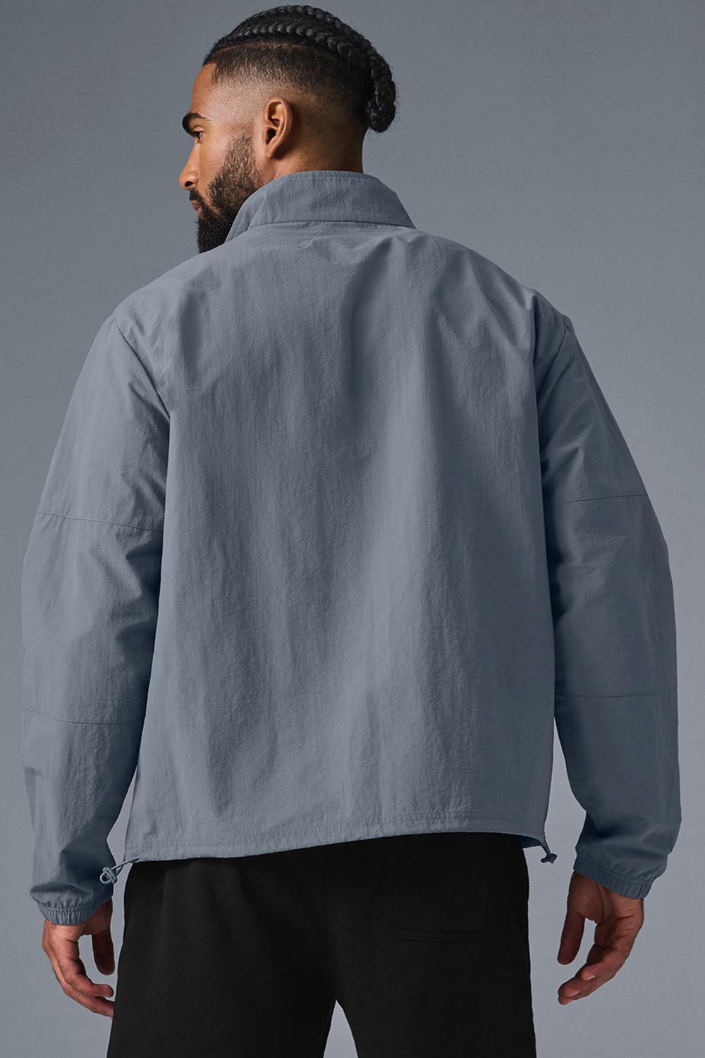 Steel Grey Men Alo Yoga Lightweight Takeaway Track Pullover | Australia  97453-ZXVB