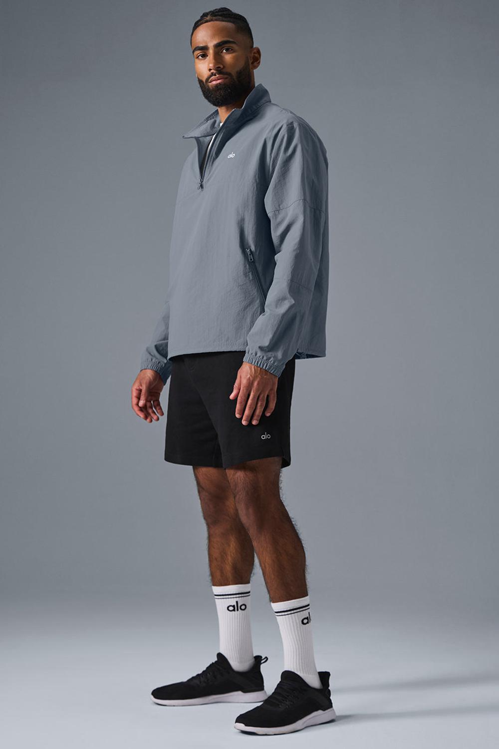 Steel Grey Men Alo Yoga Lightweight Takeaway Track Pullover | Australia  97453-ZXVB