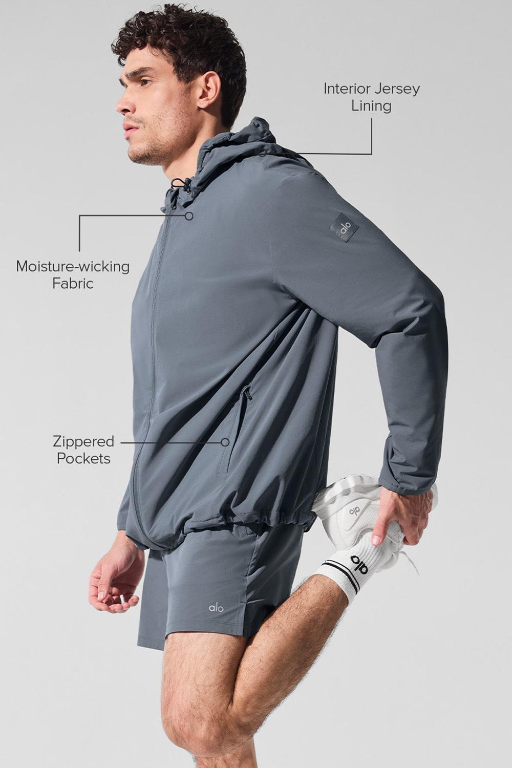 Steel Grey Men Alo Yoga Performance On-The-Go Jacket | Australia  10957-EDOQ