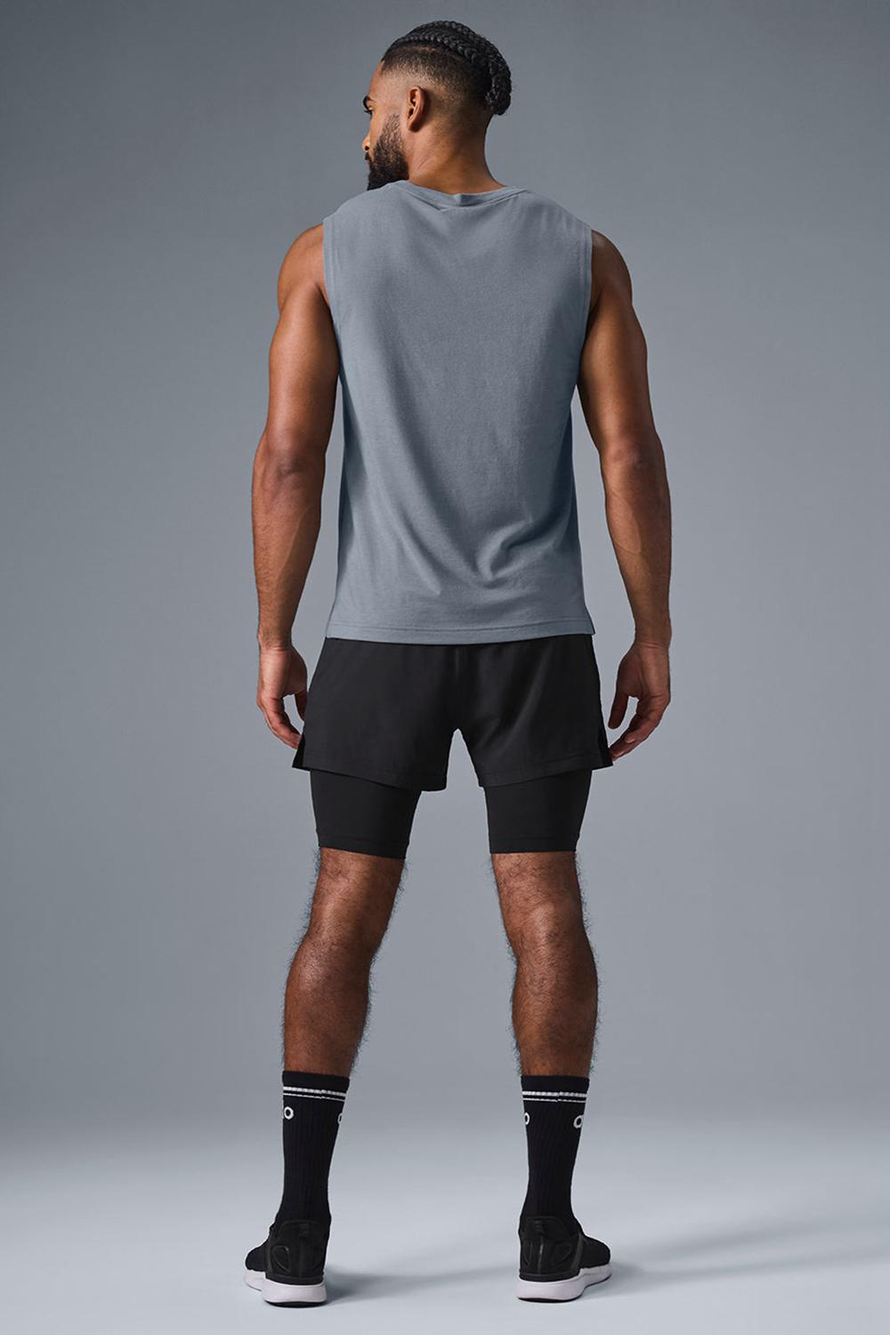 Steel Grey Men Alo Yoga The Triumph Muscle Tank | Australia  78530-UGXZ
