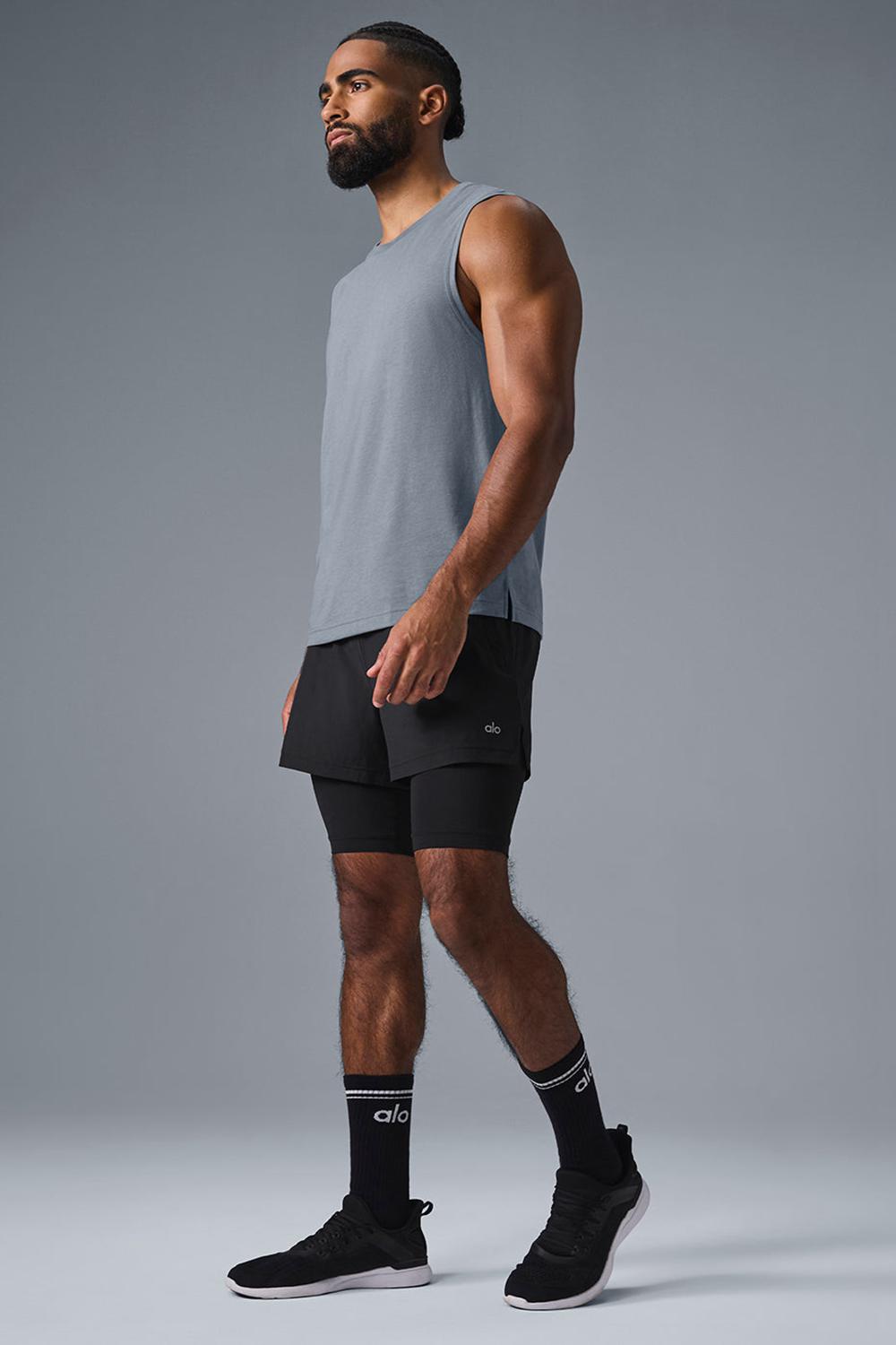Steel Grey Men Alo Yoga The Triumph Muscle Tank | Australia  78530-UGXZ