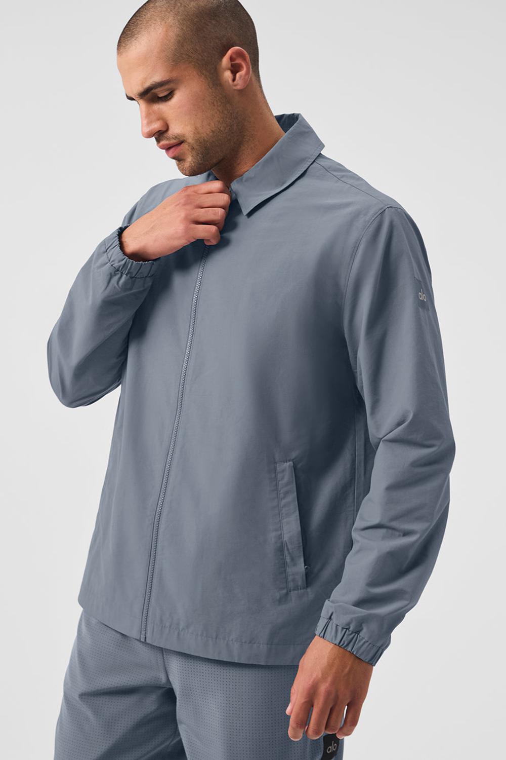 Steel Grey Men Alo Yoga Torrent Overshirt | Australia  43905-DSXE