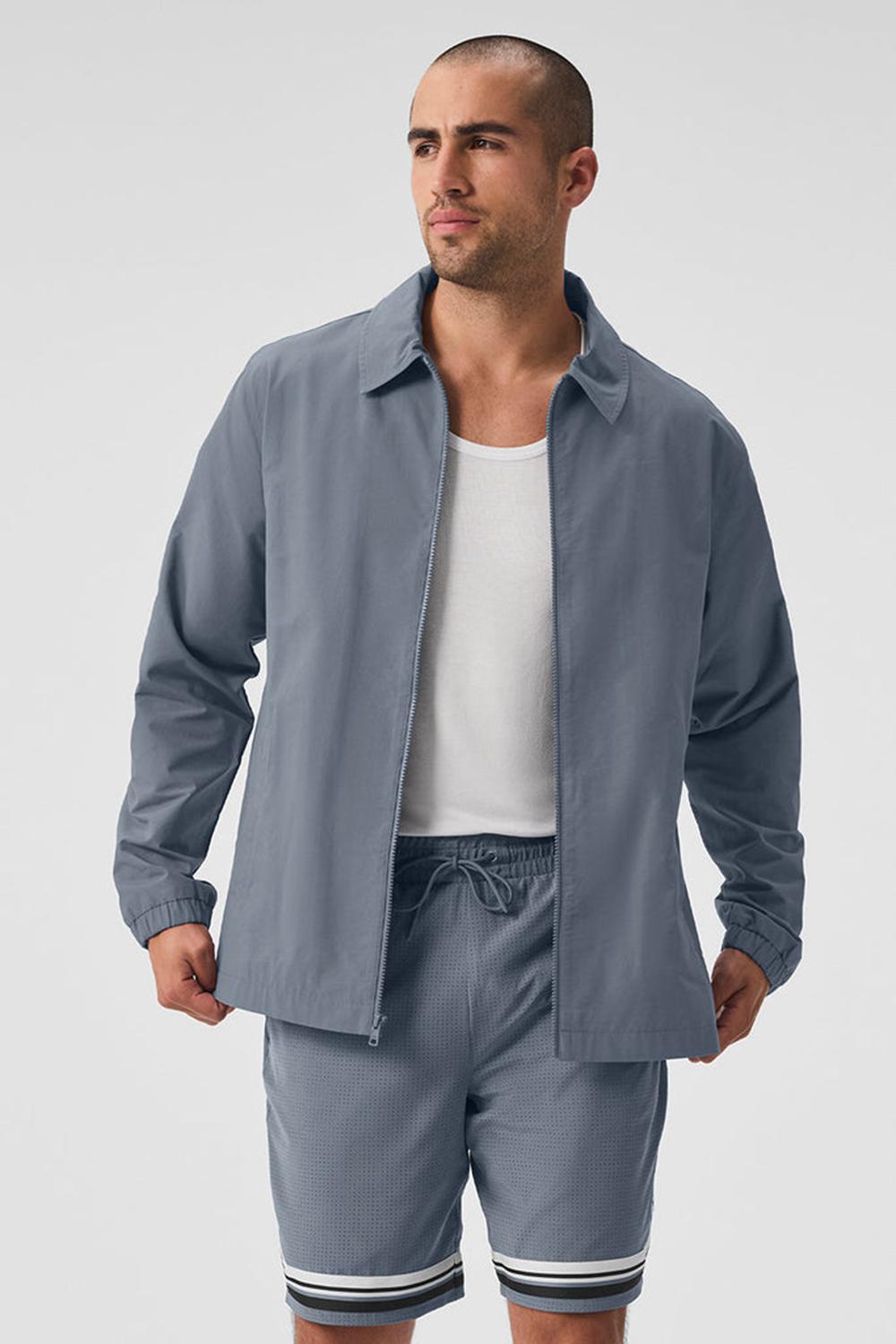 Steel Grey Men Alo Yoga Torrent Overshirt | Australia  43905-DSXE