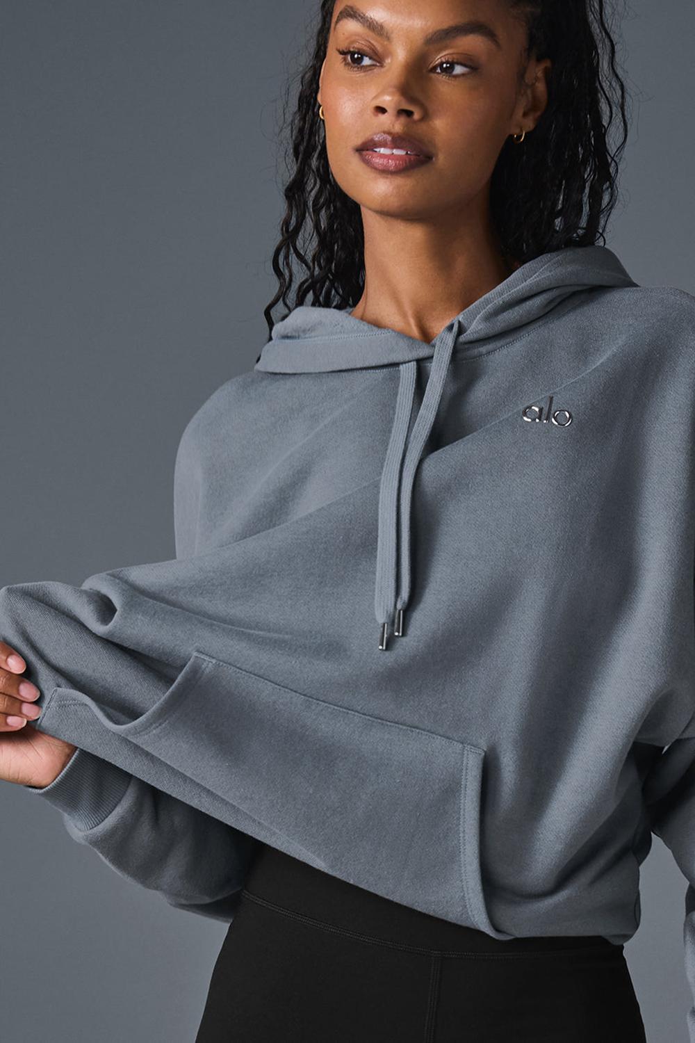 Steel Grey Women Alo Yoga Accolade Hoodie | Australia  12063-DKUG