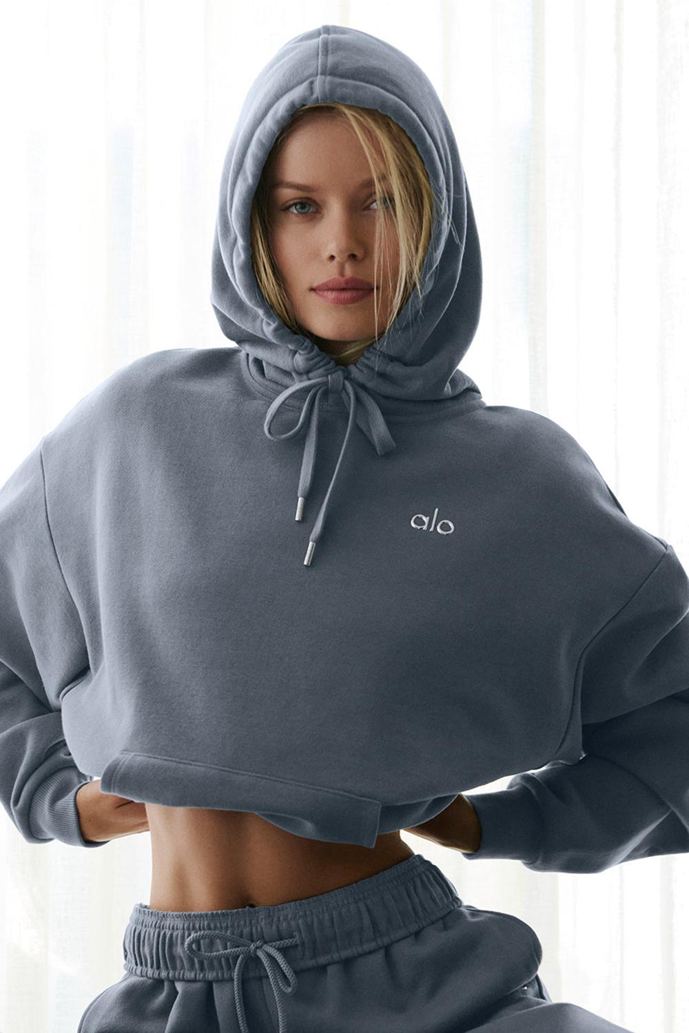 Steel Grey Women Alo Yoga Accolade Hoodie | Australia  12063-DKUG