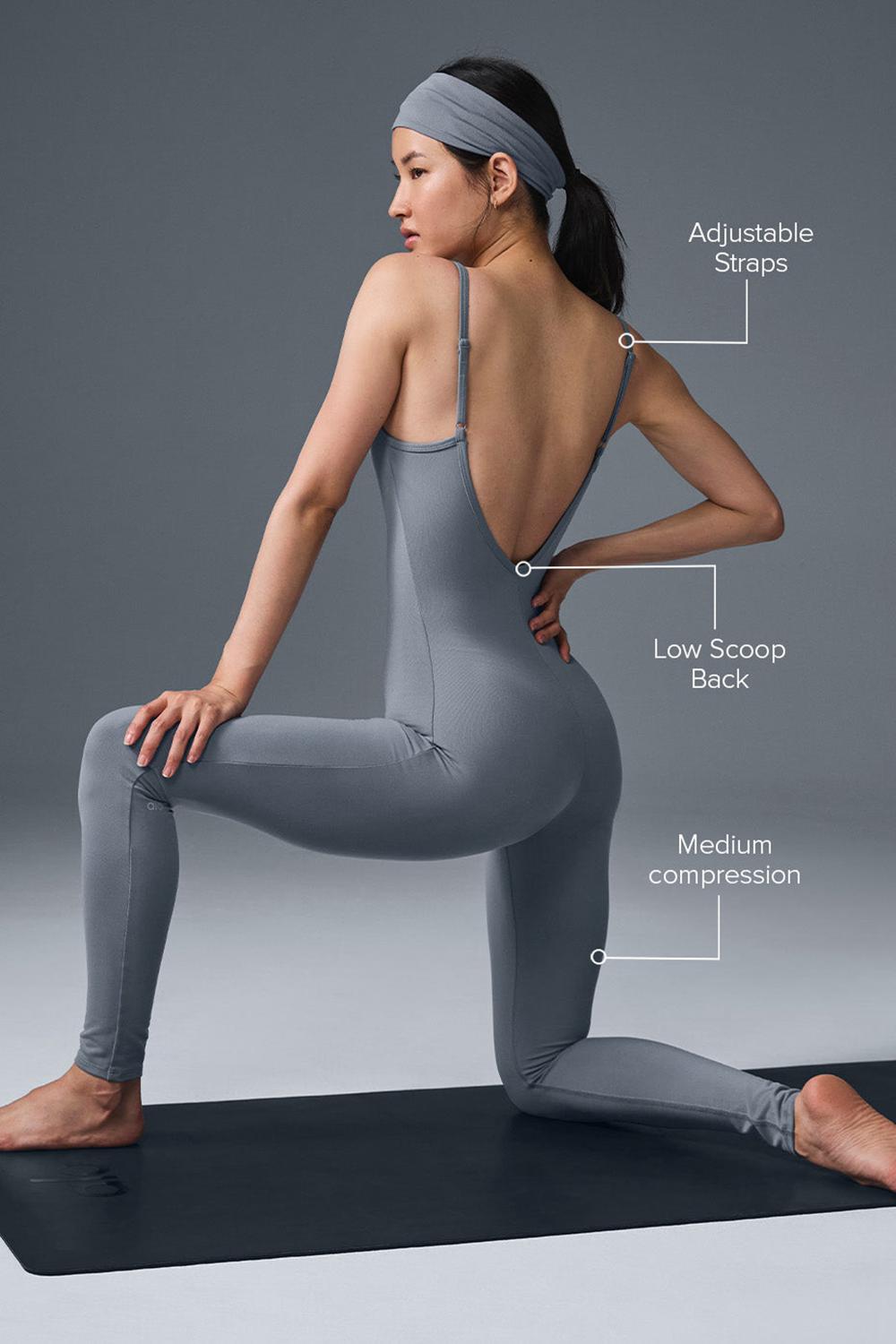 Steel Grey Women Alo Yoga Airbrush One And Done Onesie | Australia  89374-GPRE