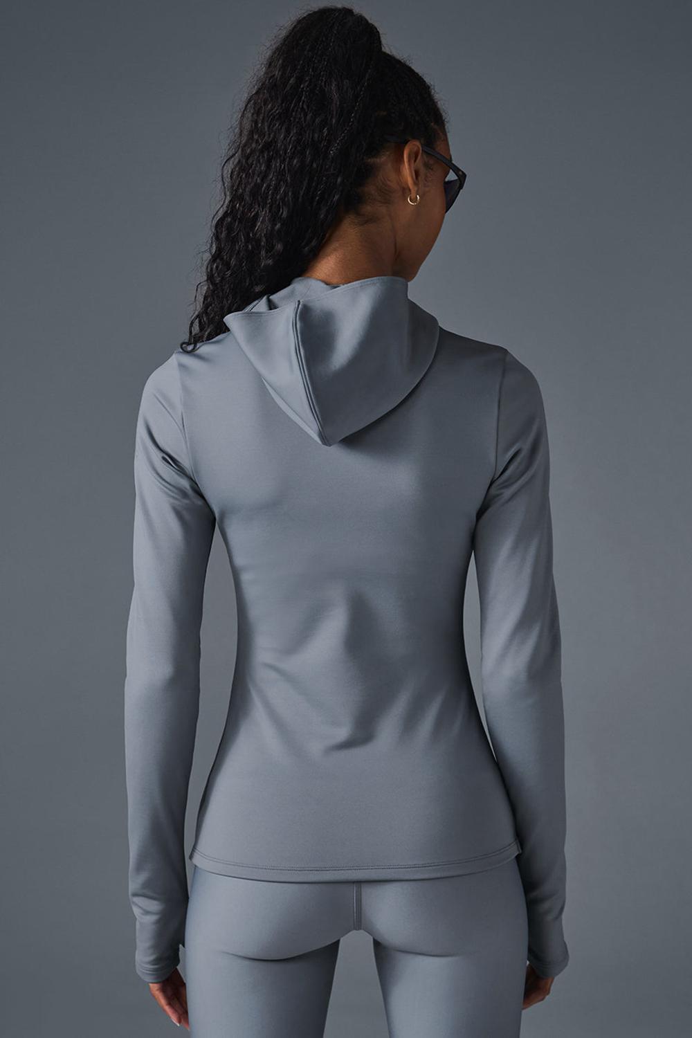 Steel Grey Women Alo Yoga Airlift Winter Warm Hooded Hoodie | Australia  54629-HADV