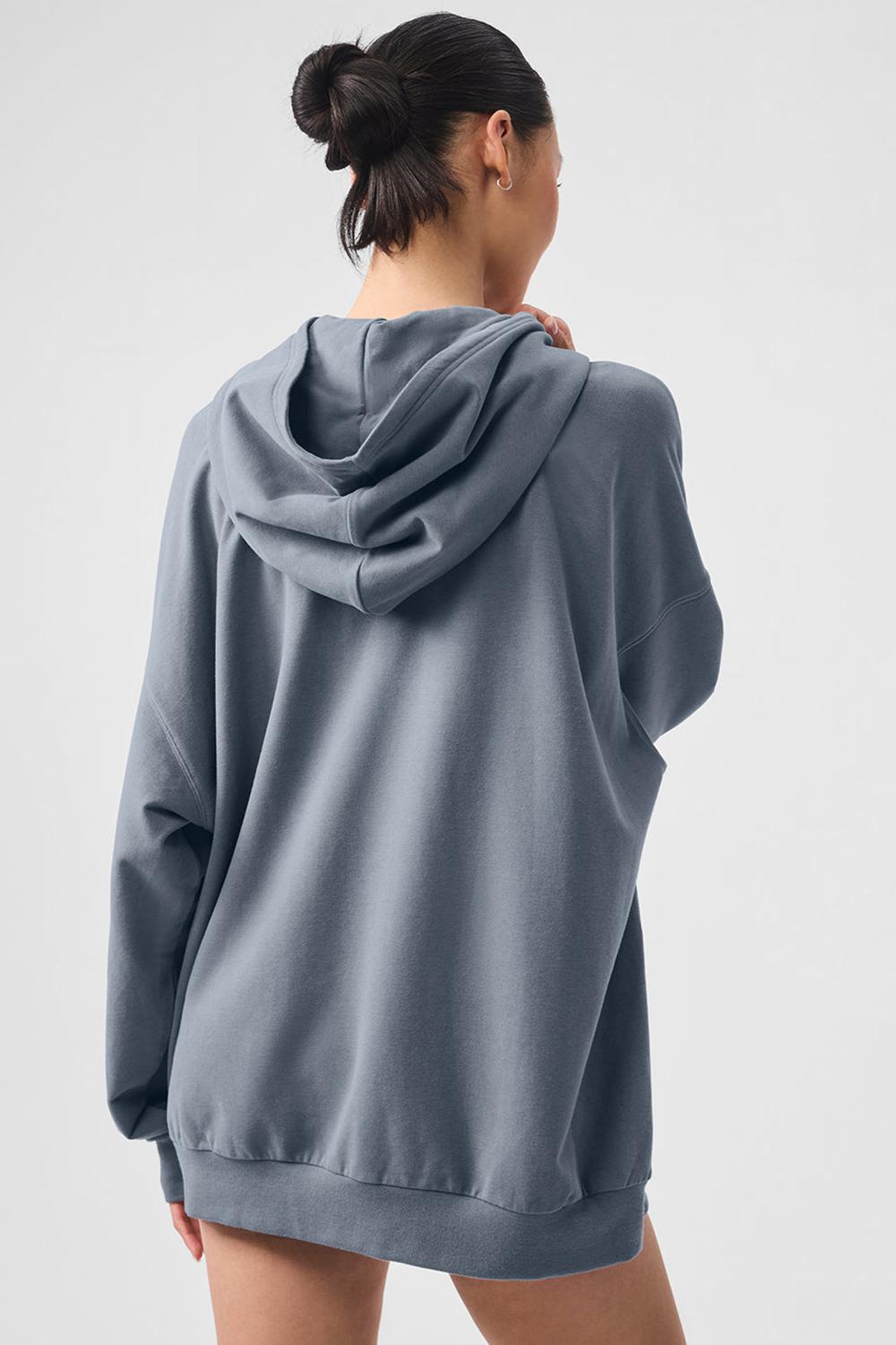 Steel Grey Women Alo Yoga Double Take Hoodie | Australia  58749-XTAK