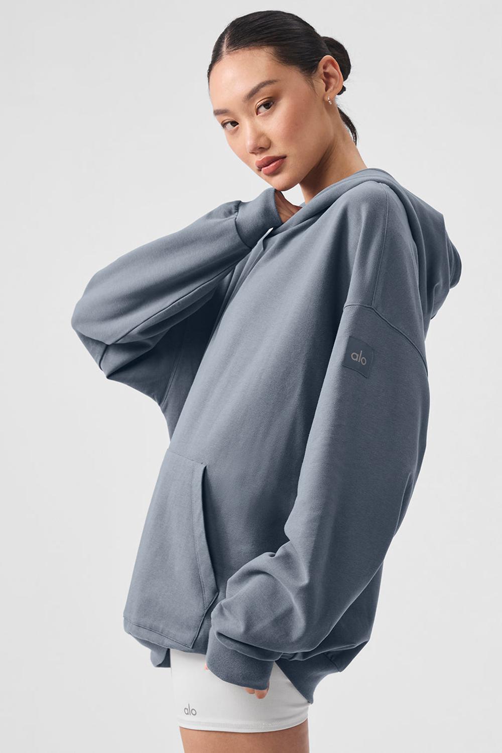 Steel Grey Women Alo Yoga Double Take Hoodie | Australia  58749-XTAK