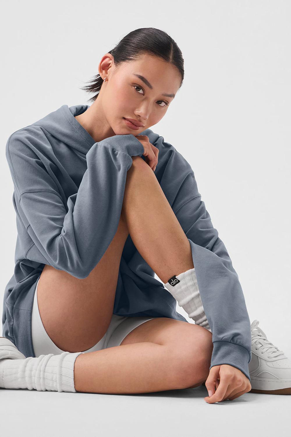 Steel Grey Women Alo Yoga Double Take Hoodie | Australia  58749-XTAK