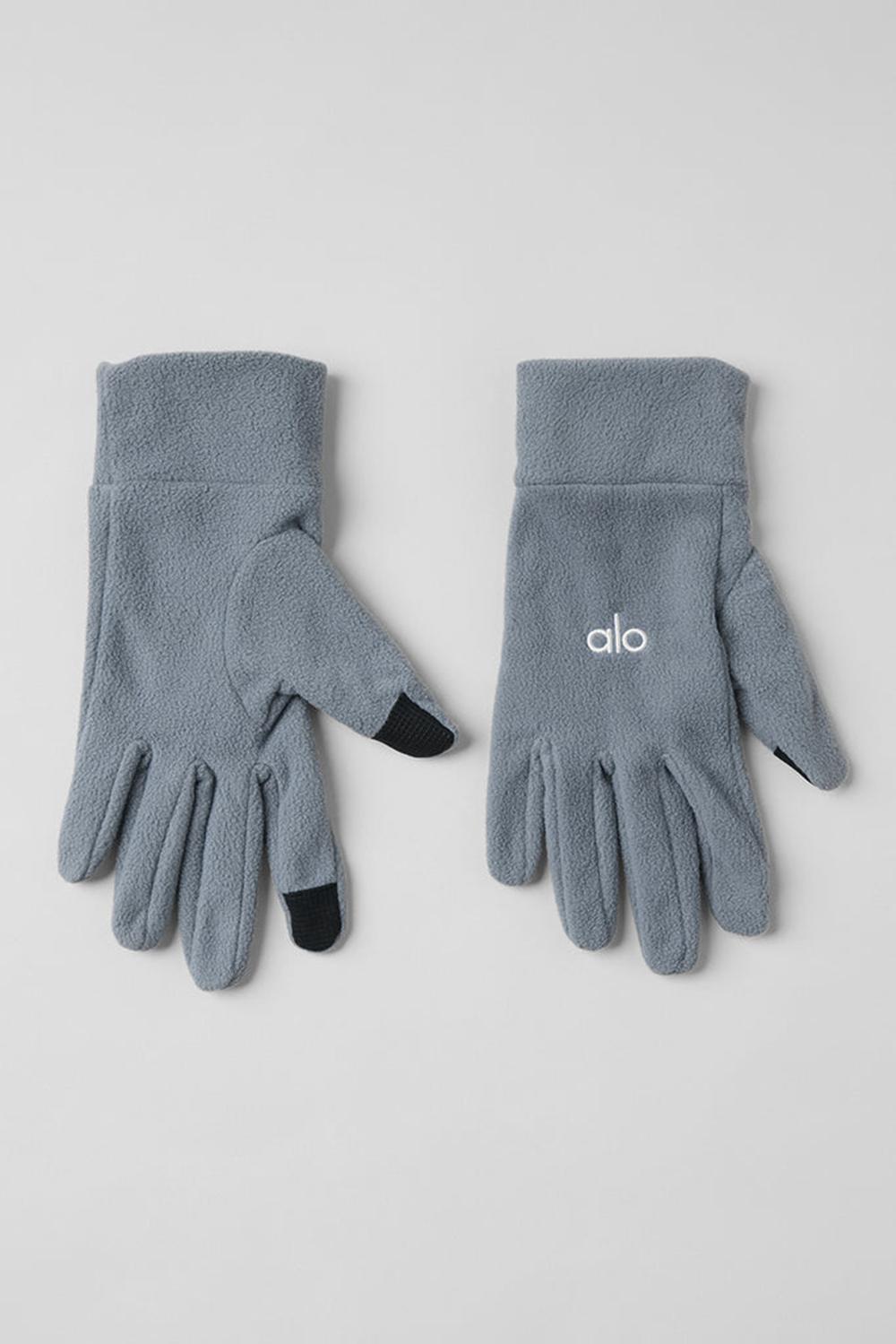 Steel Grey Women Alo Yoga Performance Fleece Glove Gloves | Australia  94827-XLIR
