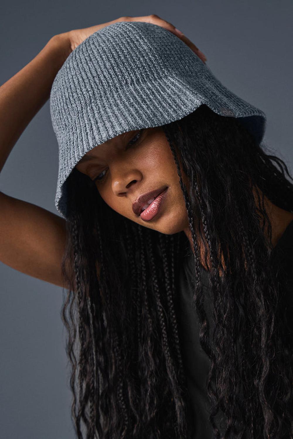 Steel Grey / Anthracite Men Alo Yoga Denim Knit Cloche Hat | Australia  52641-EFRK