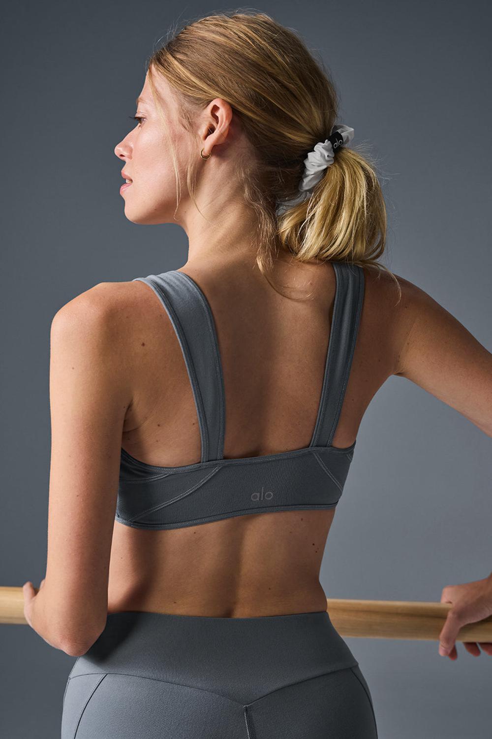 Steel Grey / Grey Women Alo Yoga Alosoft Sunray Bra | Australia  51934-KNEB