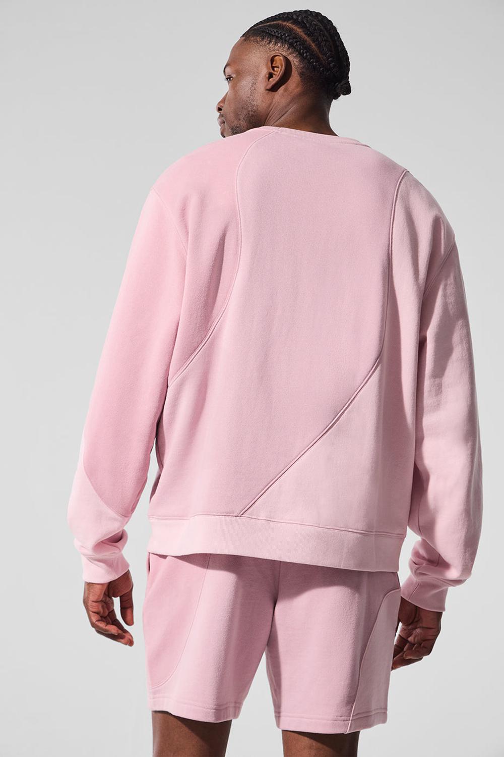 Sunset Pink Tonal Men Alo Yoga Make Waves Crew Neck Pullover | Australia  47831-LWNF