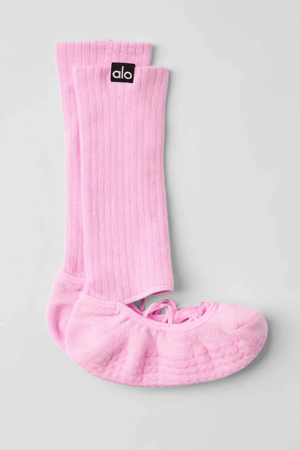 Sweet Pink Women Alo Yoga Strappy Siren Grip Sock | Australia  95632-XYZP