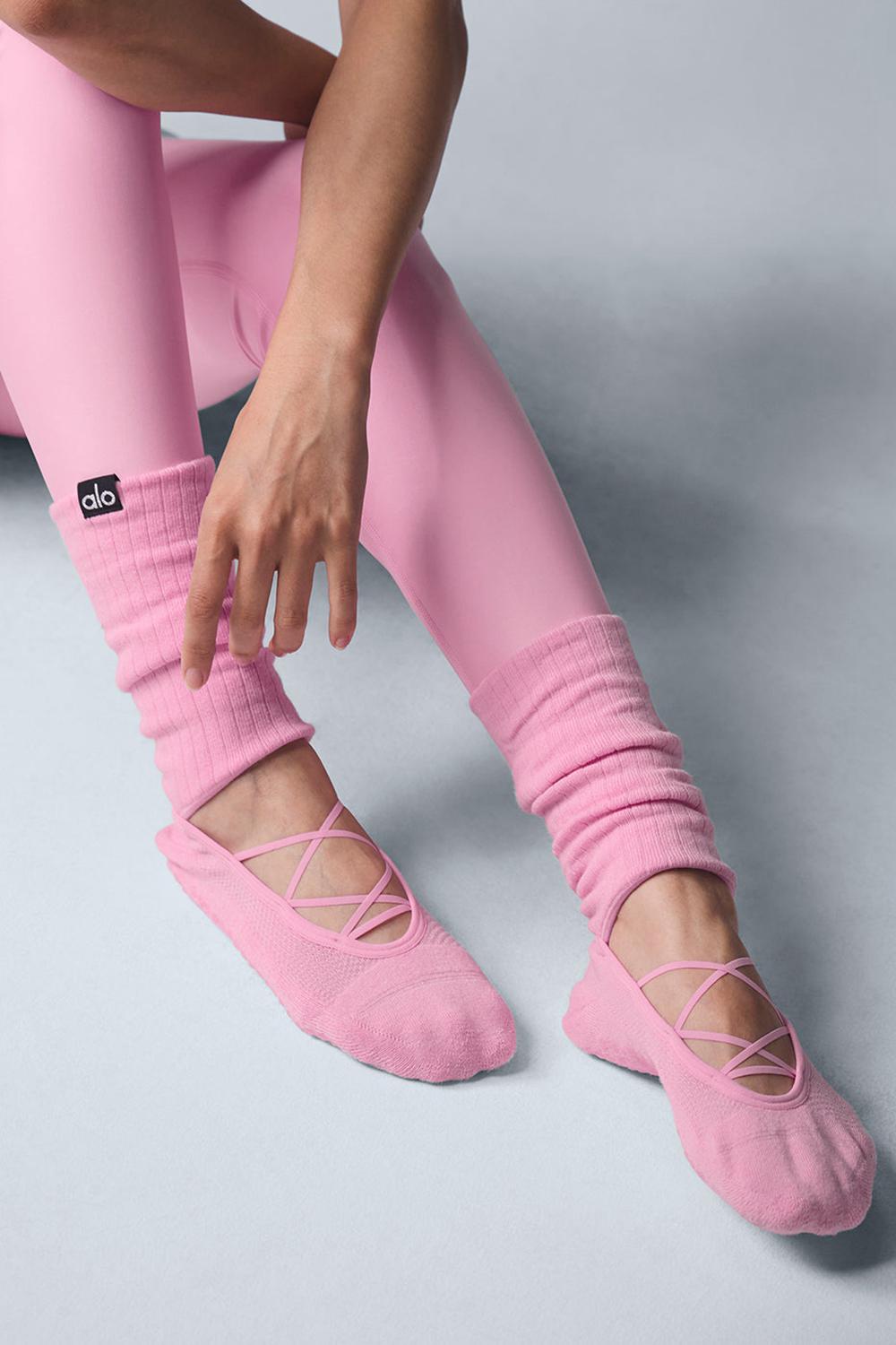 Sweet Pink Women Alo Yoga Strappy Siren Grip Sock | Australia  95632-XYZP