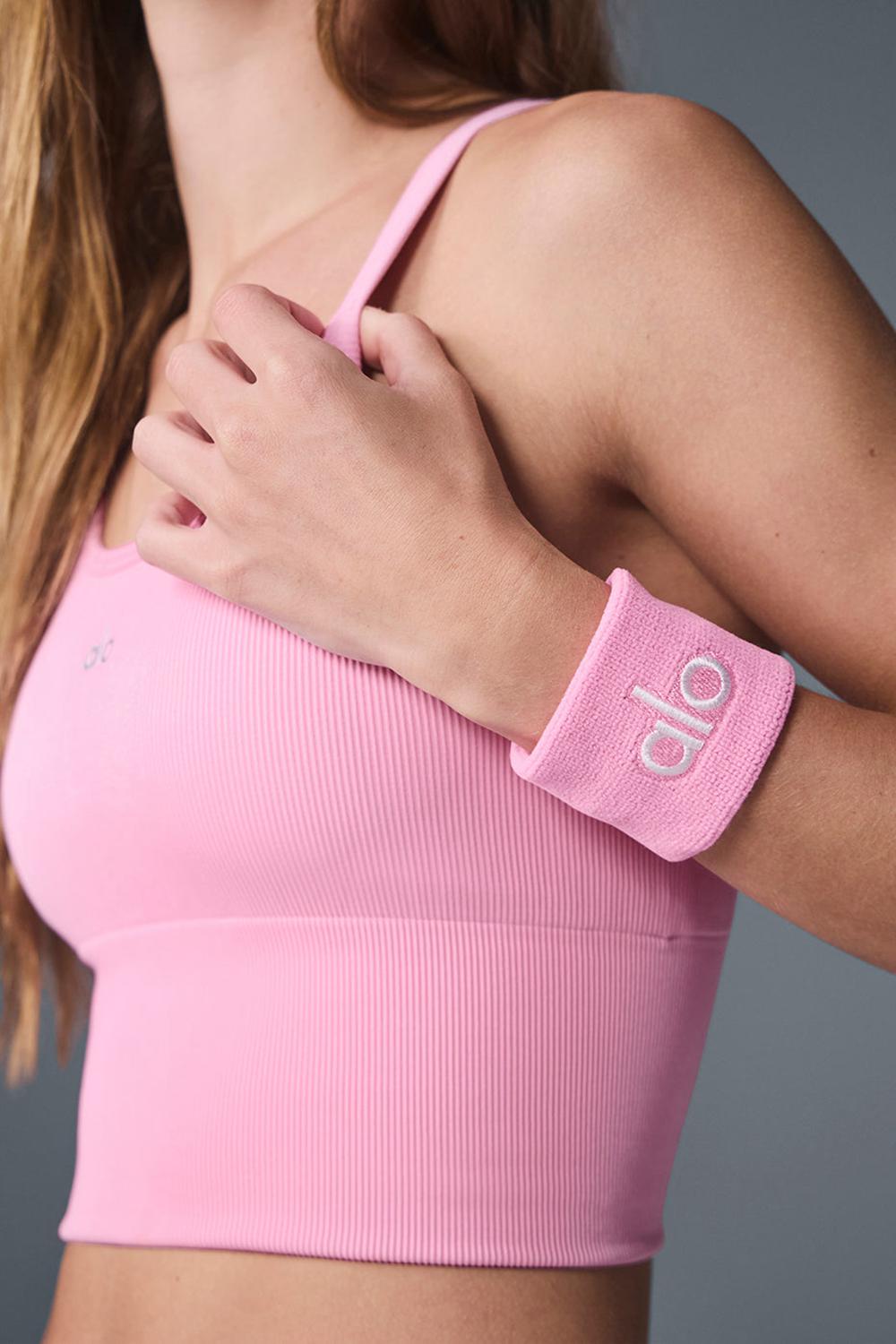 Sweet Pink / White Men Alo Yoga Glow (2-Pack) Wristband | Australia  75361-AUSG