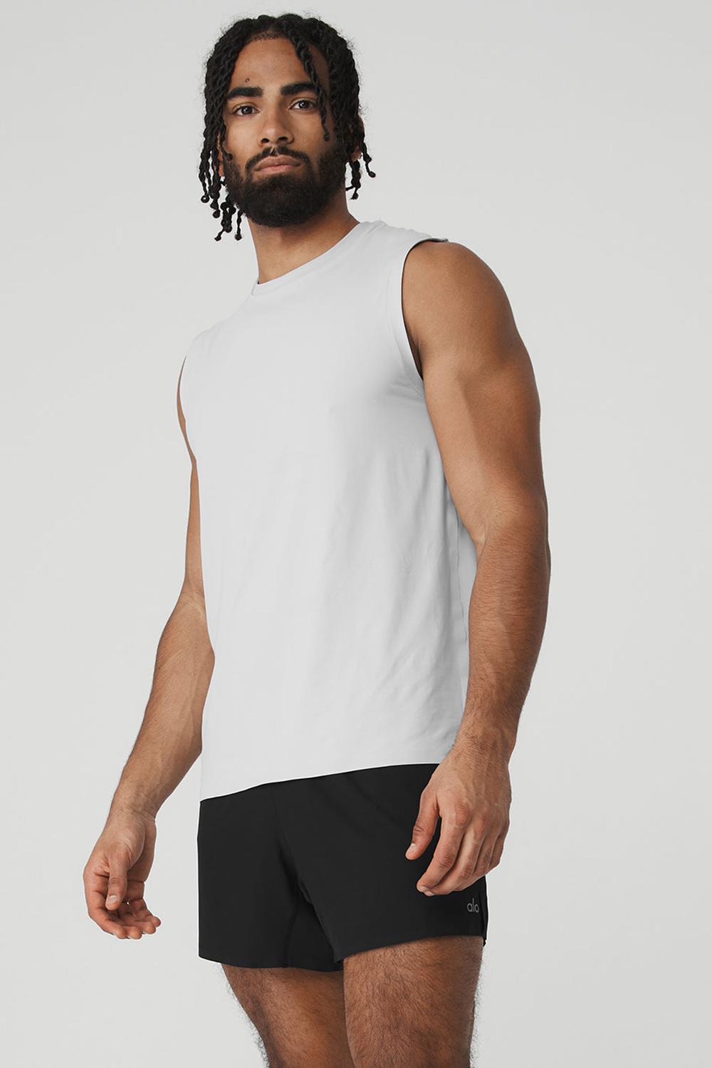 Titanium Men Alo Yoga Idol Performance Tank | Australia  92587-CJVQ