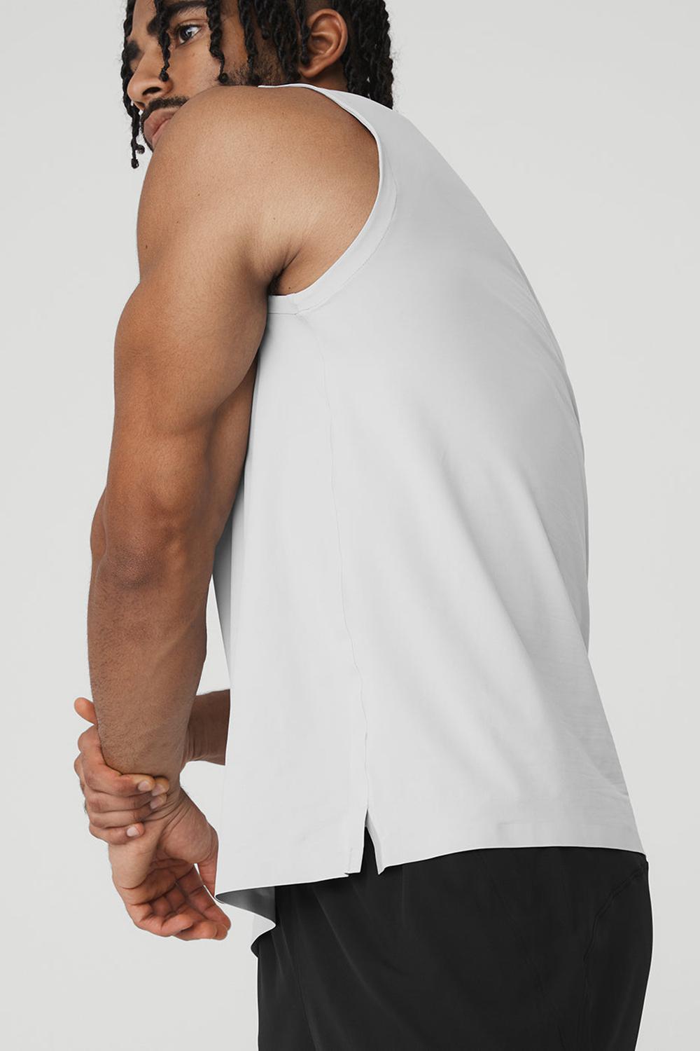 Titanium Men Alo Yoga Idol Performance Tank | Australia  92587-CJVQ