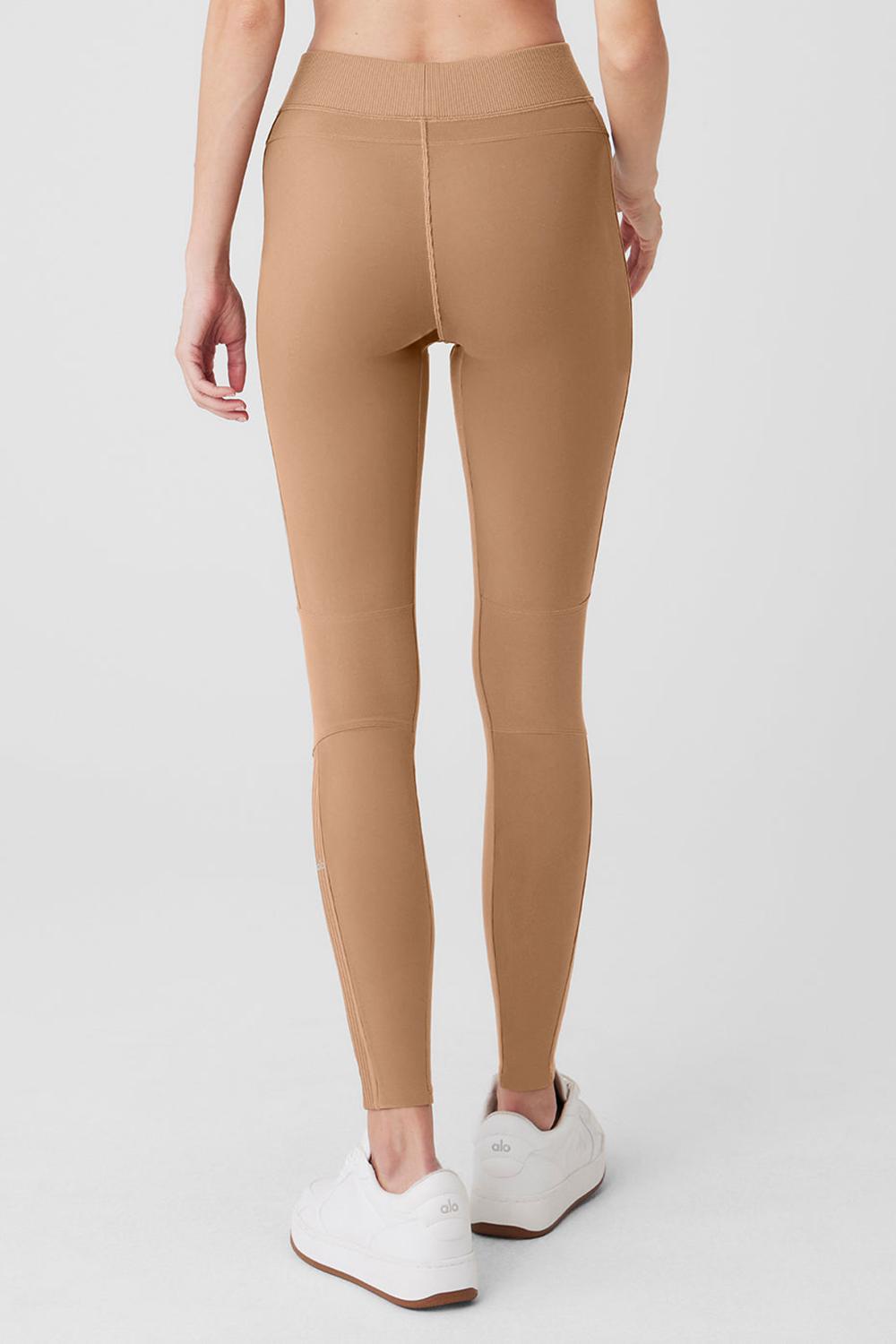 Toasted Almond Women Alo Yoga Alosoft High-Waist Head Start Legging | Australia  87263-CBZE