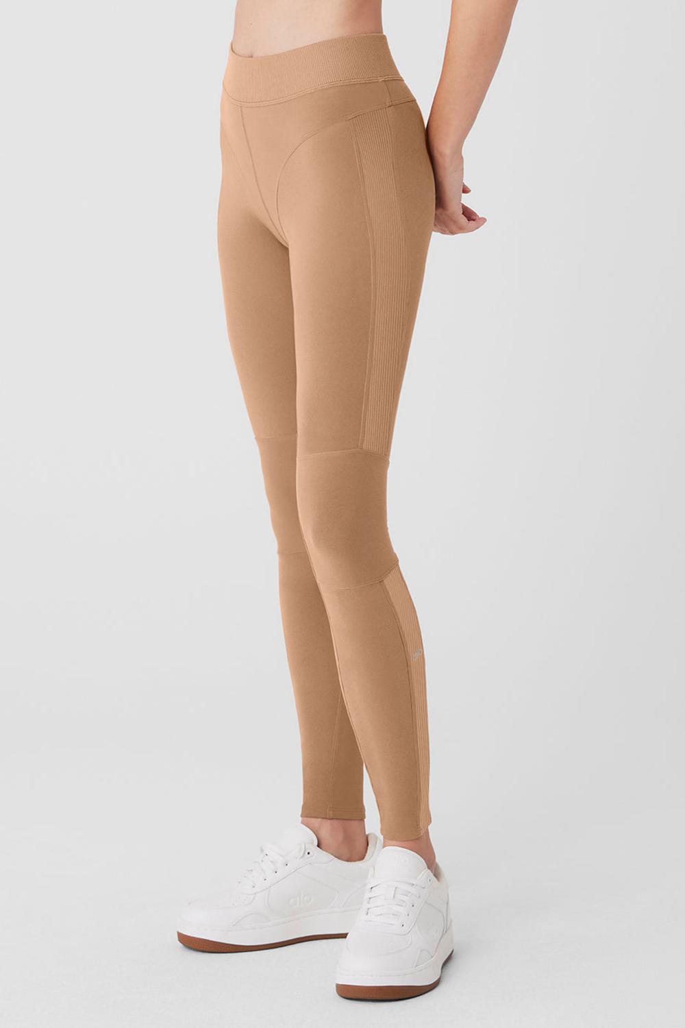 Toasted Almond Women Alo Yoga Alosoft High-Waist Head Start Legging | Australia  87263-CBZE