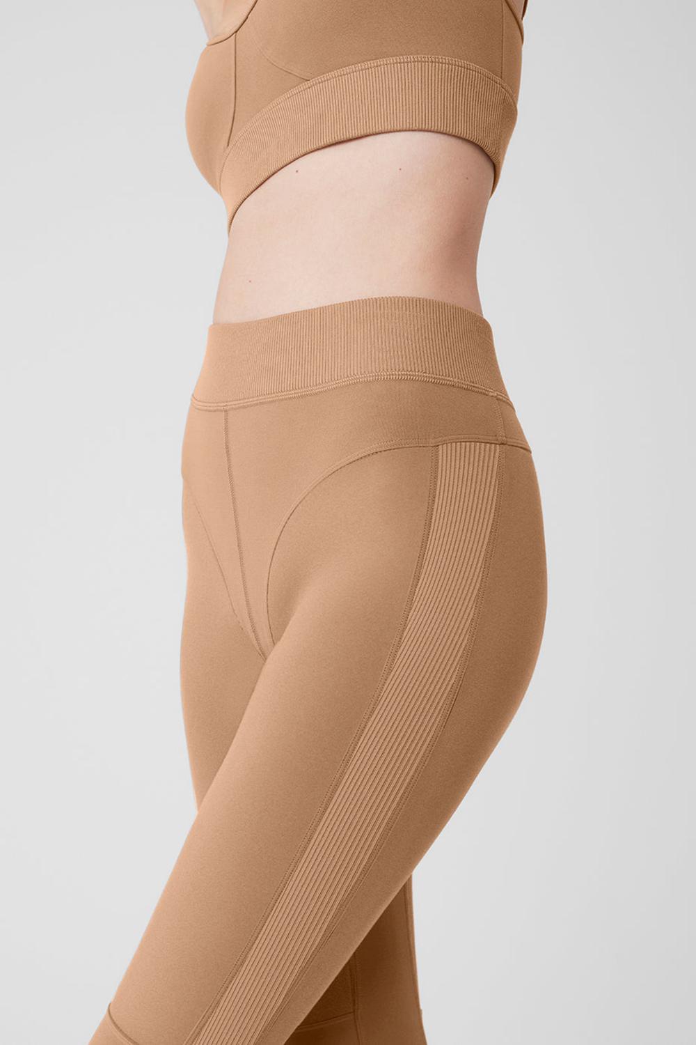 Toasted Almond Women Alo Yoga Alosoft High-Waist Head Start Legging | Australia  87263-CBZE