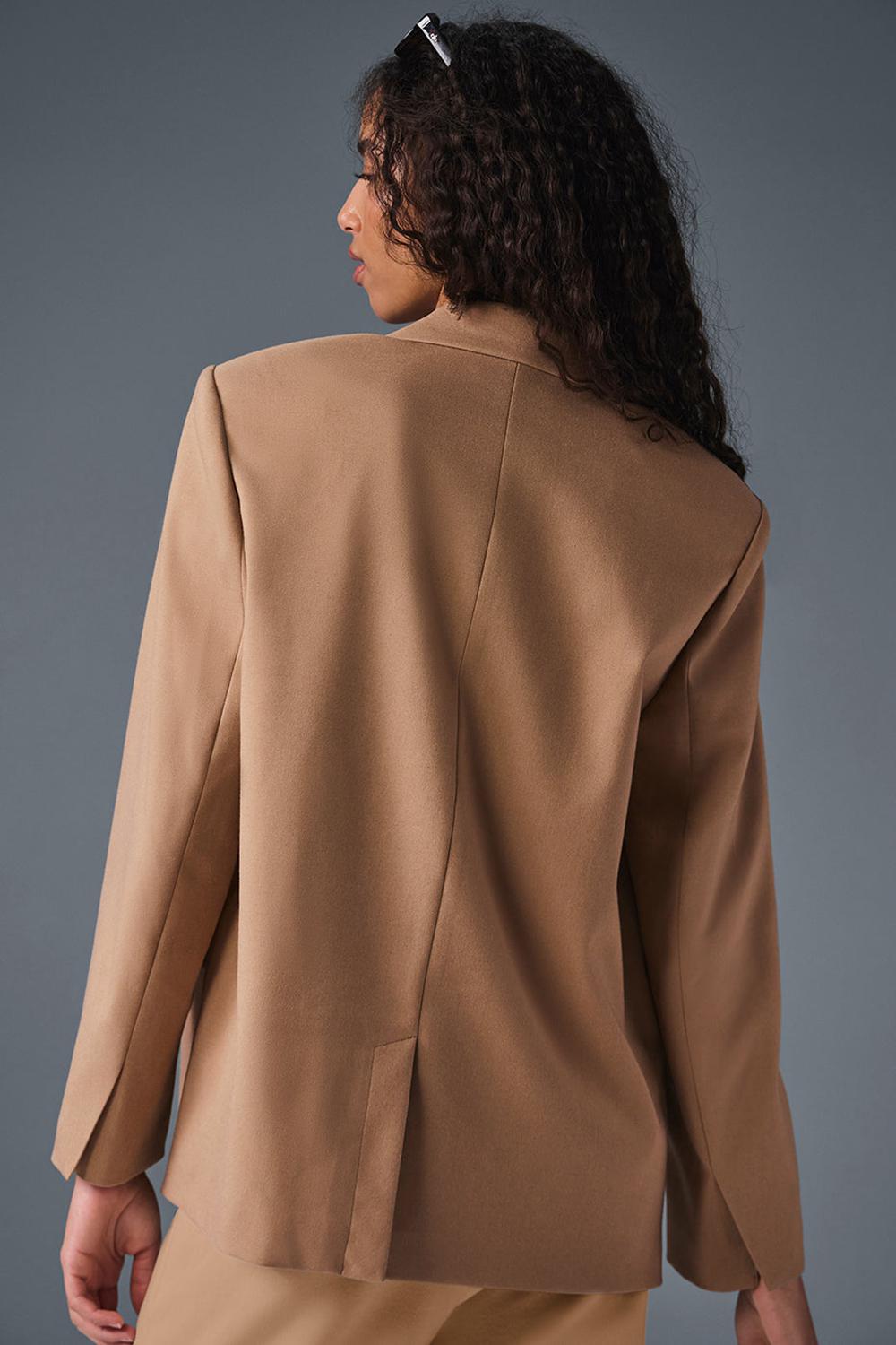 Toasted Almond Women Alo Yoga First-Class Blazer | Australia  35189-WGJQ