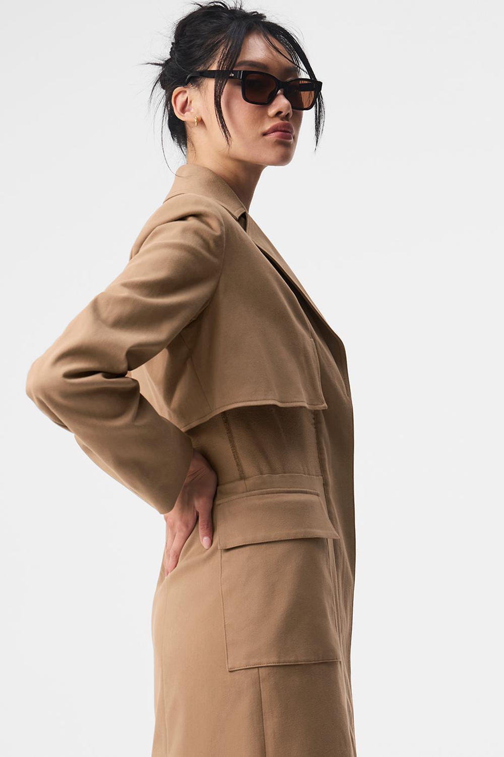 Toasted Almond Women Alo Yoga Formation Trench Coat | Australia  45619-YGDB