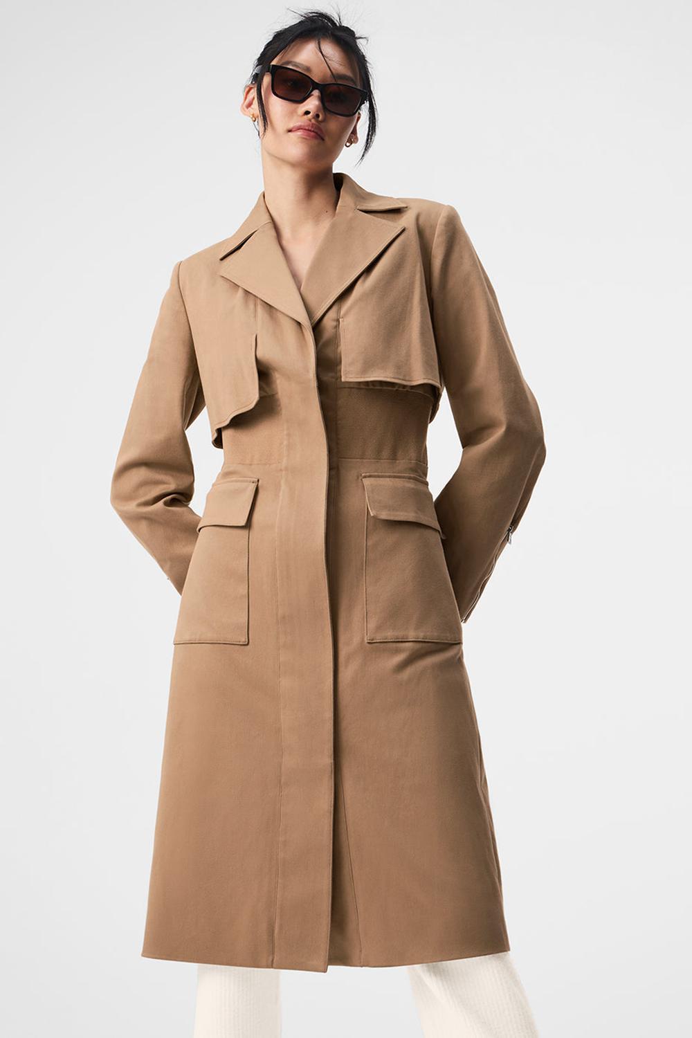 Toasted Almond Women Alo Yoga Formation Trench Coat | Australia  45619-YGDB