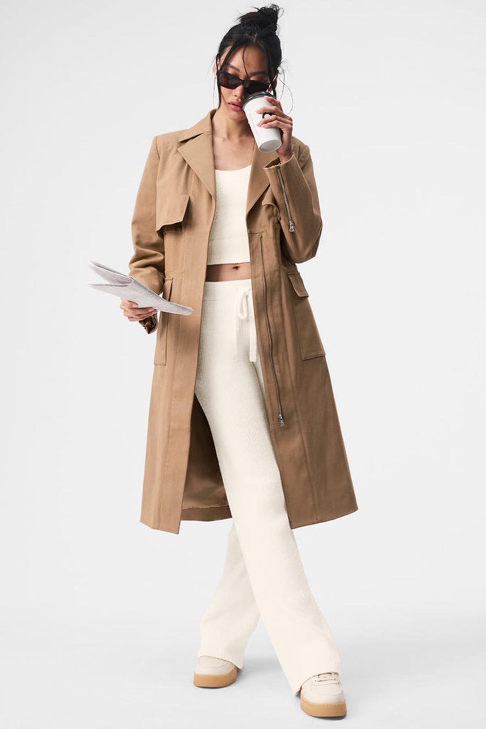 Toasted Almond Women Alo Yoga Formation Trench Coat | Australia  45619-YGDB