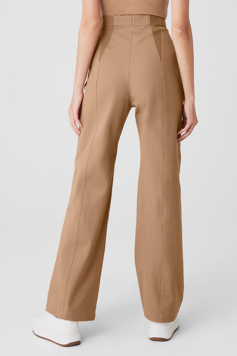 Toasted Almond Women Alo Yoga High-Waist On Point Moto Pant | Australia  56809-TZBS