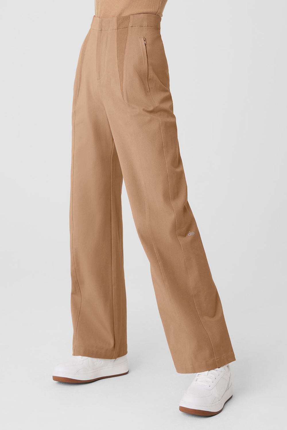 Toasted Almond Women Alo Yoga High-Waist On Point Moto Pant | Australia  56809-TZBS