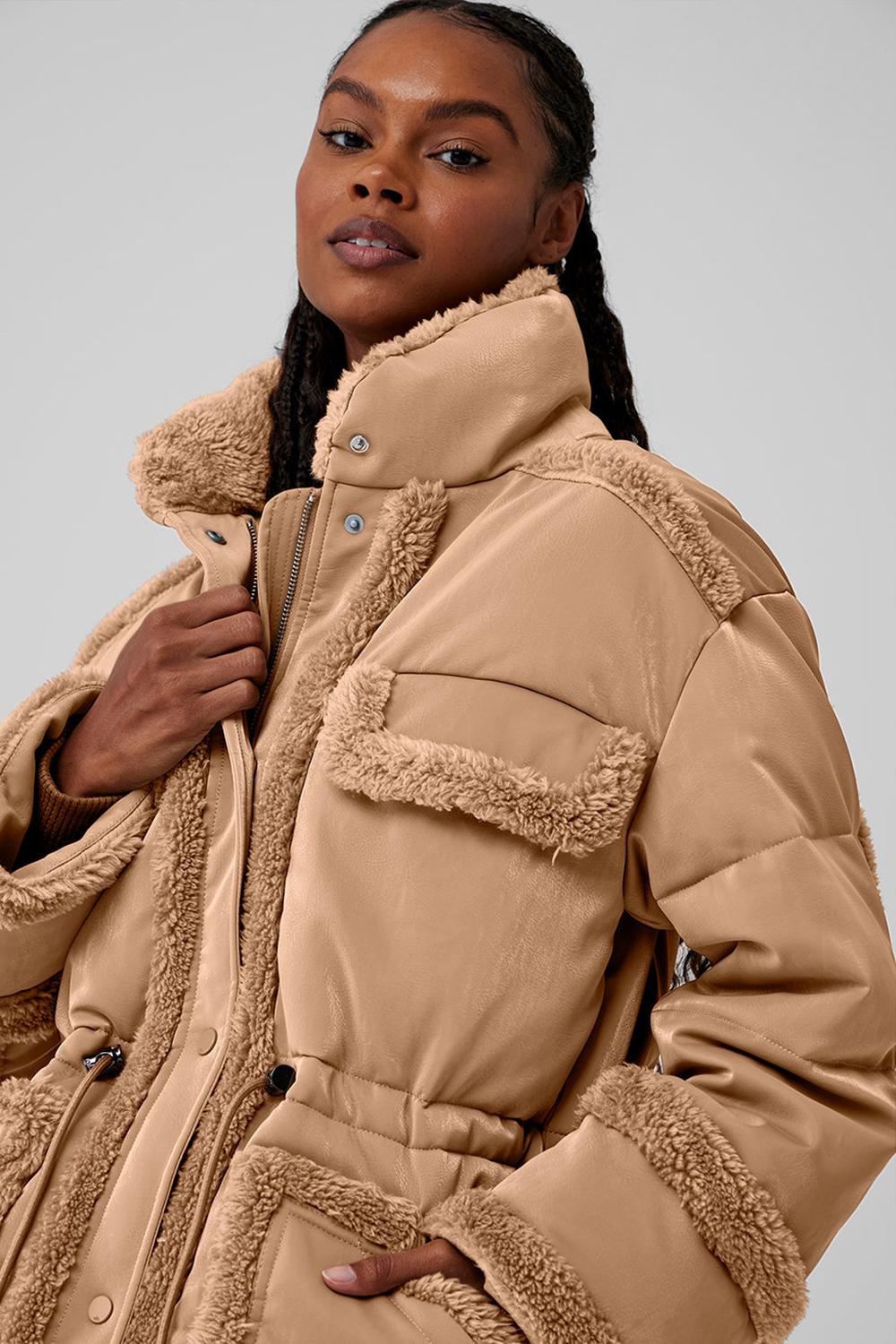 Toasted Almond Women Alo Yoga Ice Breaker Jacket | Australia  24580-WLIZ