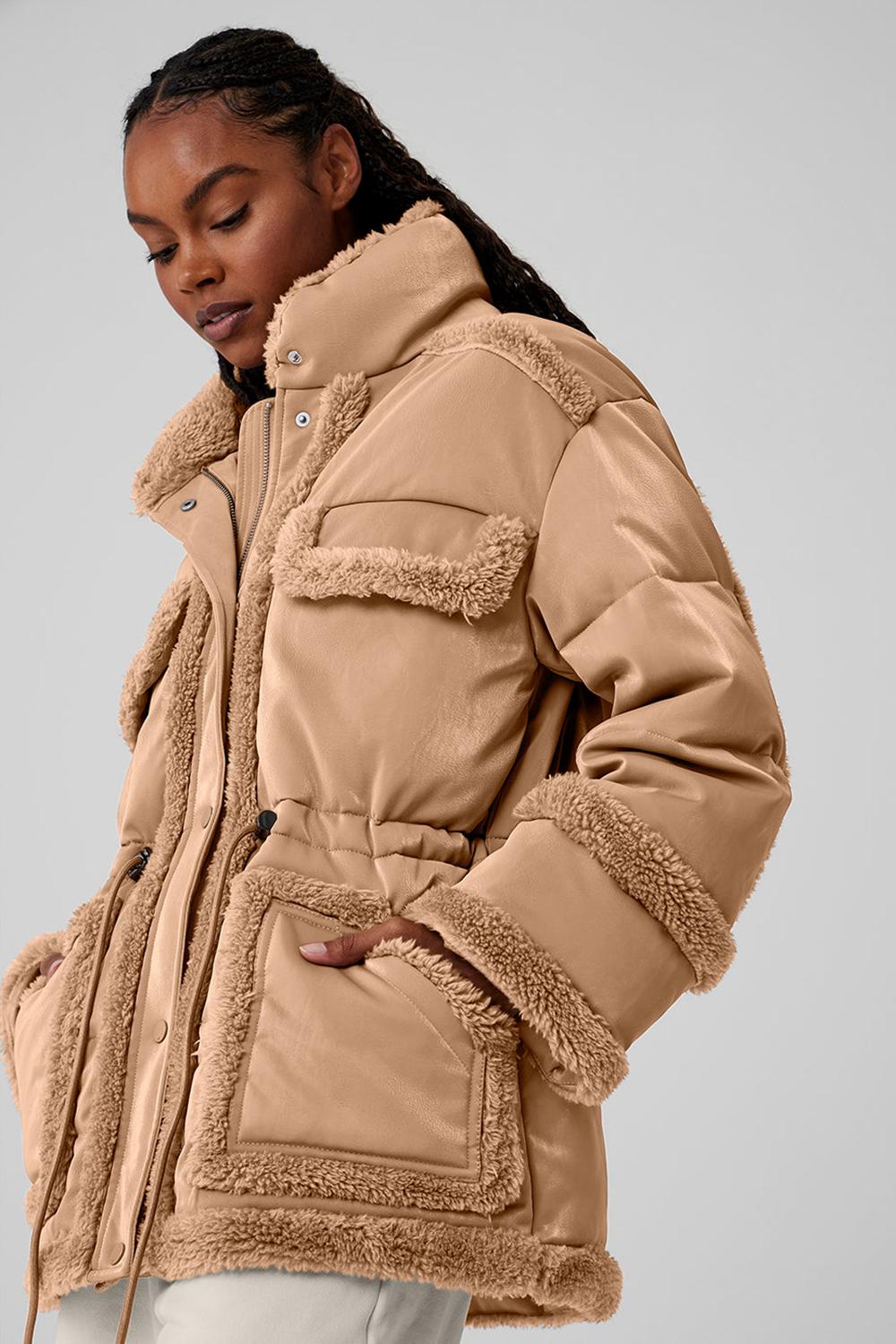 Toasted Almond Women Alo Yoga Ice Breaker Jacket | Australia  24580-WLIZ