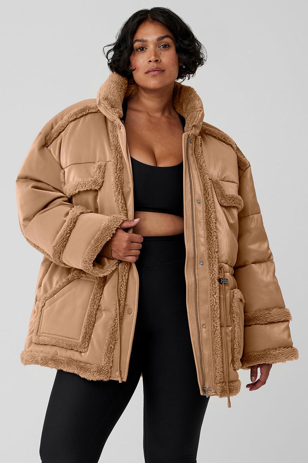 Toasted Almond Women Alo Yoga Ice Breaker Jacket | Australia  24580-WLIZ