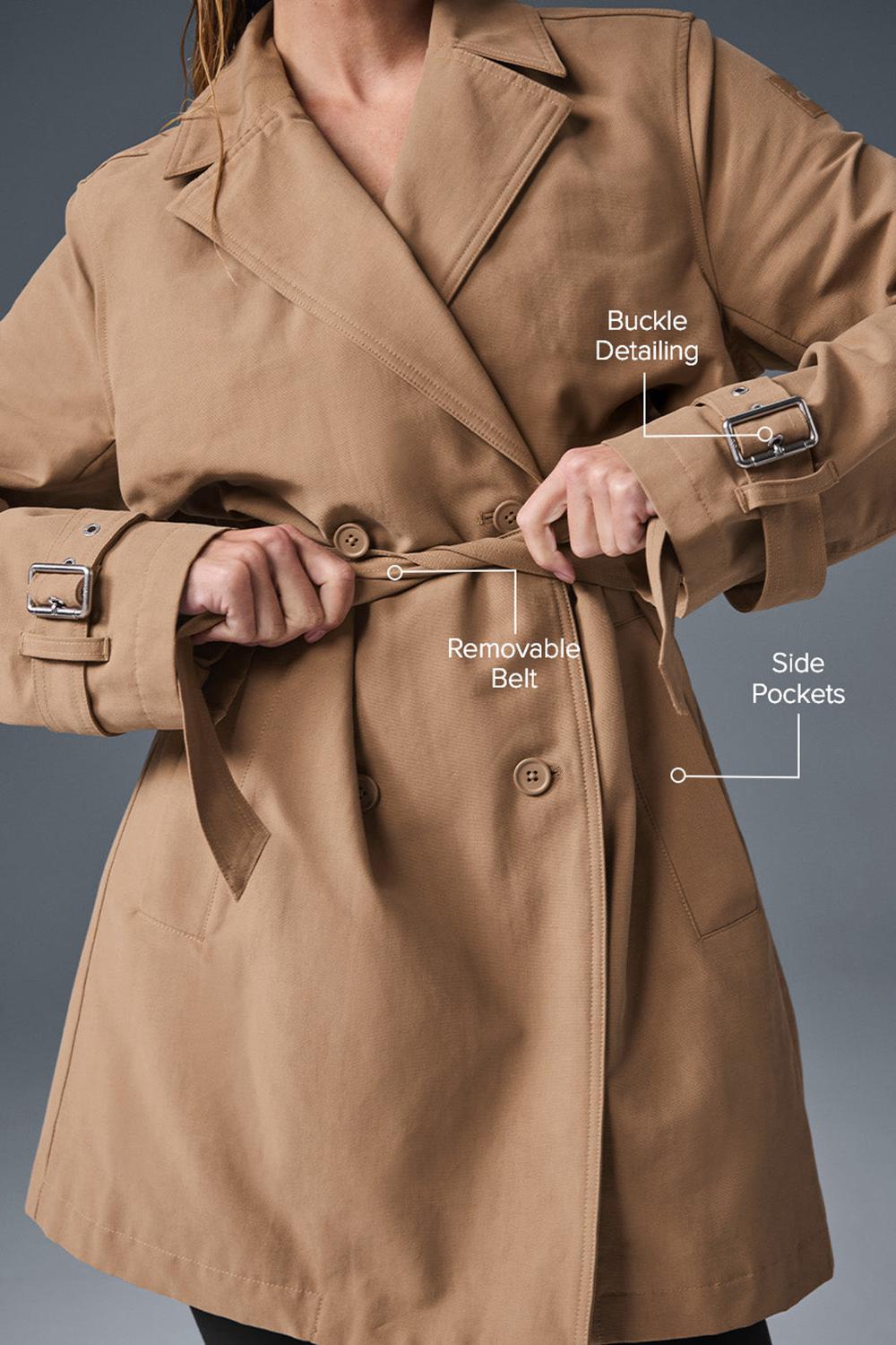 Toasted Almond Women Alo Yoga Prime Trench Coat | Australia  46720-RLDY