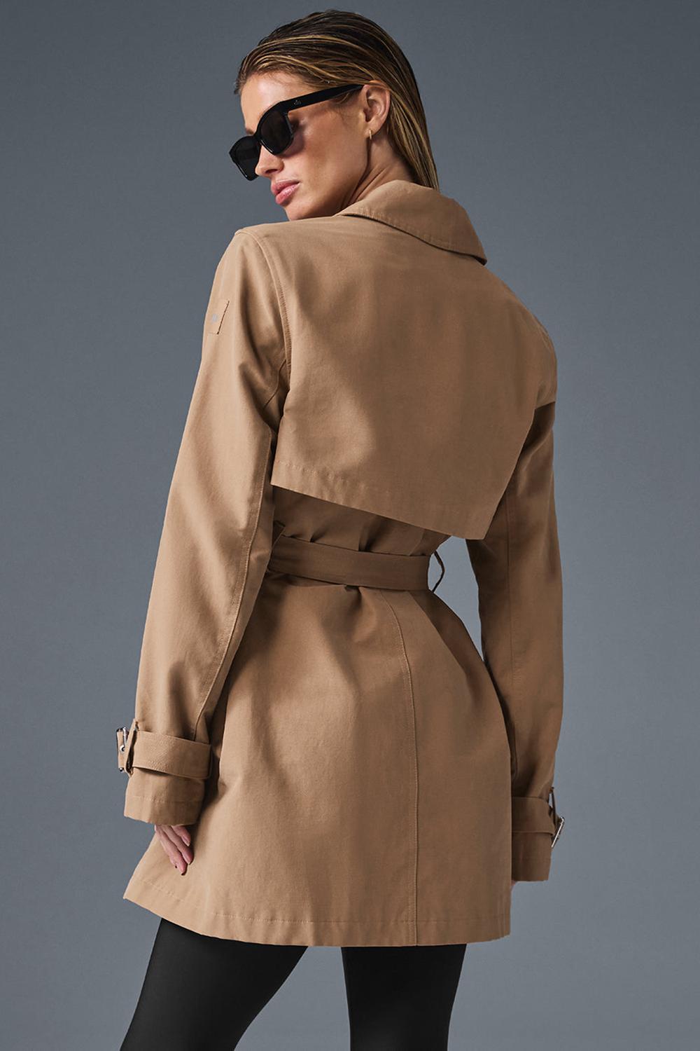 Toasted Almond Women Alo Yoga Prime Trench Coat | Australia  46720-RLDY