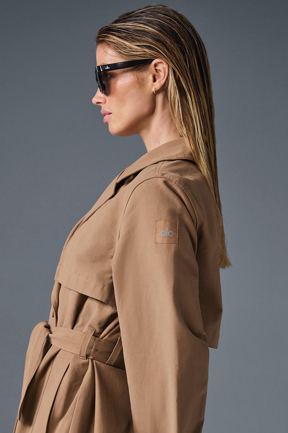 Toasted Almond Women Alo Yoga Prime Trench Coat | Australia  46720-RLDY