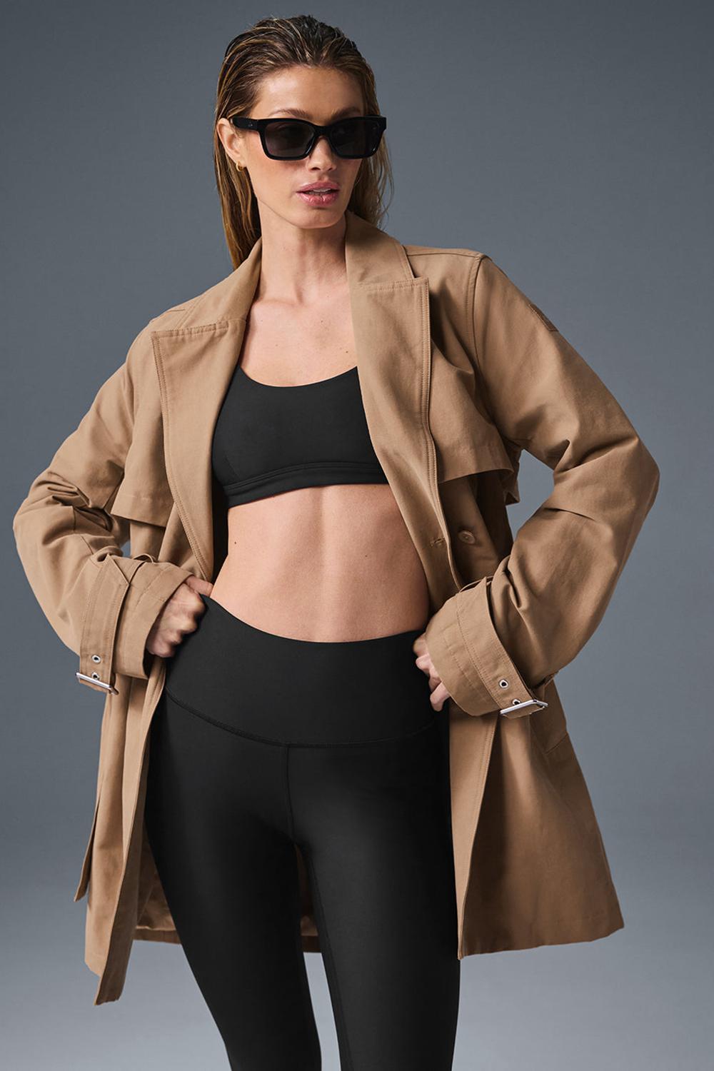 Toasted Almond Women Alo Yoga Prime Trench Coat | Australia  46720-RLDY