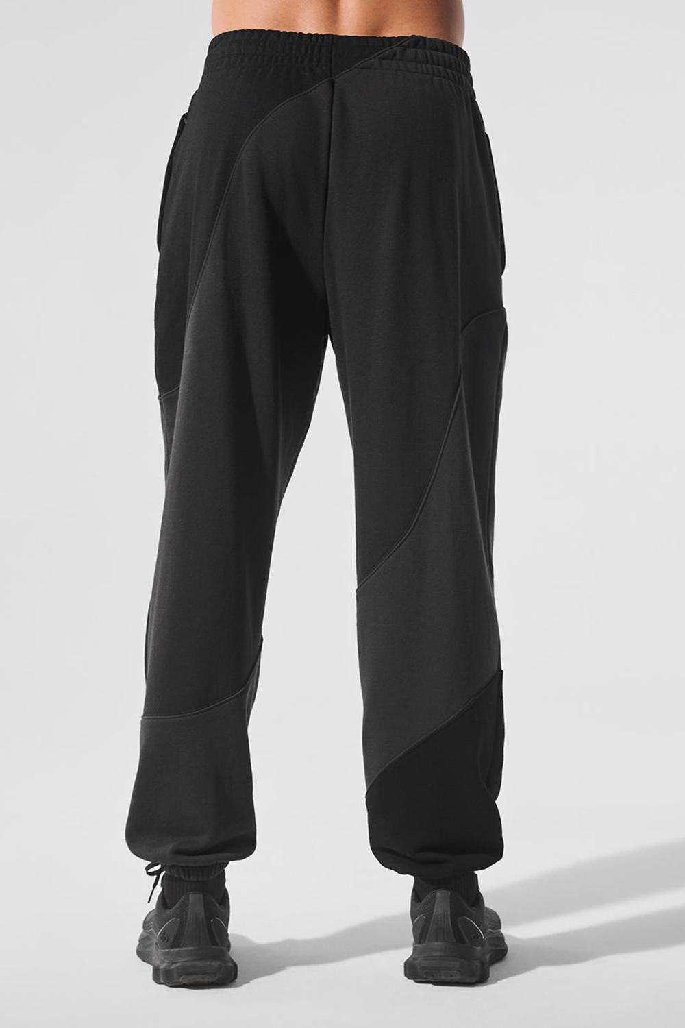 Vintage Black Tonal Men Alo Yoga Make Waves Sweatpant | Australia  15947-EWOU