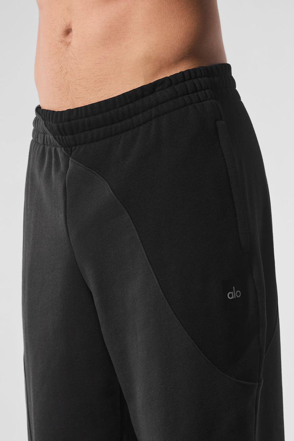 Vintage Black Tonal Men Alo Yoga Make Waves Sweatpant | Australia  15947-EWOU