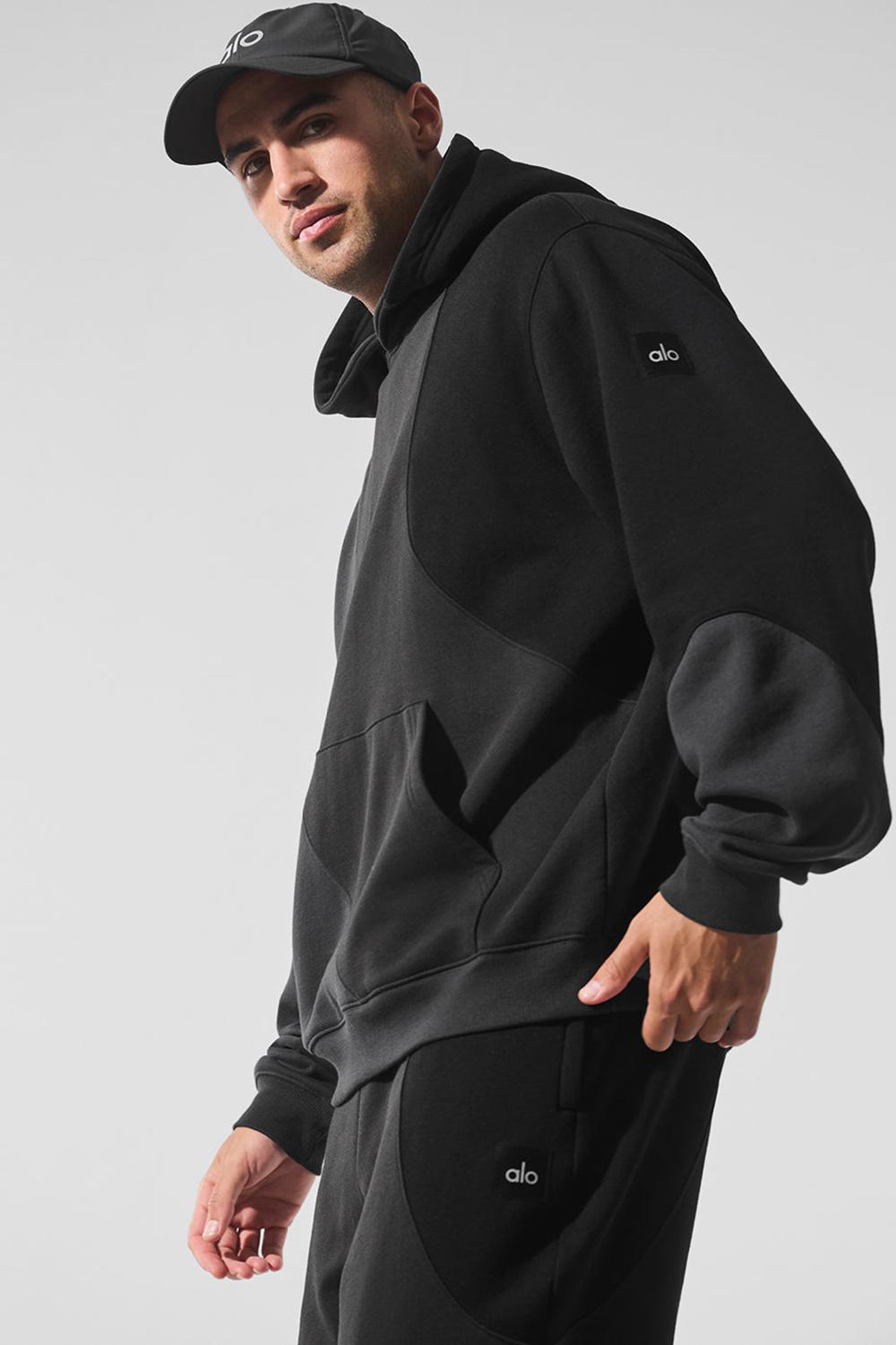 Vintage Black Tonal Men Alo Yoga Make Waves Hoodie | Australia  59846-ZRMY