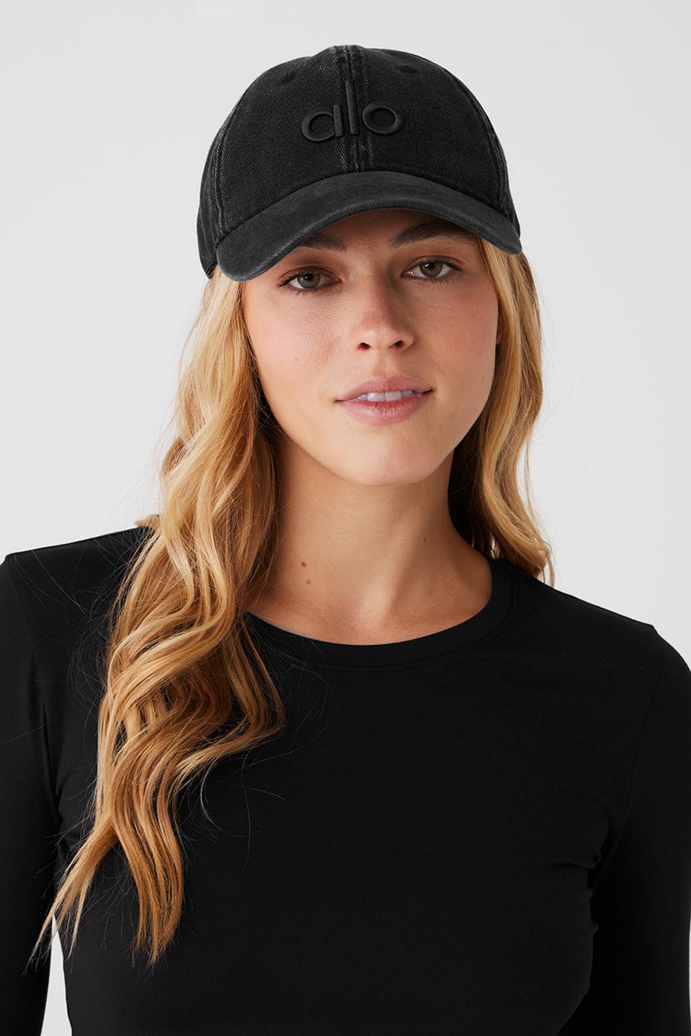 Vintage Black Women Alo Yoga Washed Off-Duty Cap | Australia  45967-SDFG