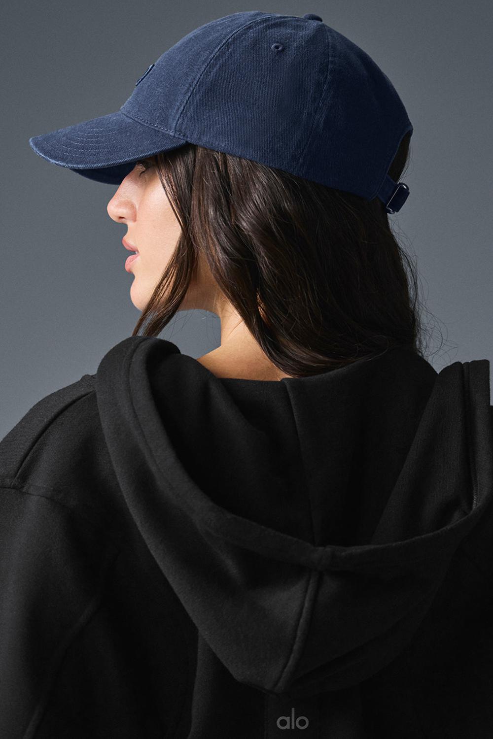 Vintage Navy Women Alo Yoga Washed Off-Duty Cap | Australia  82695-GEWL