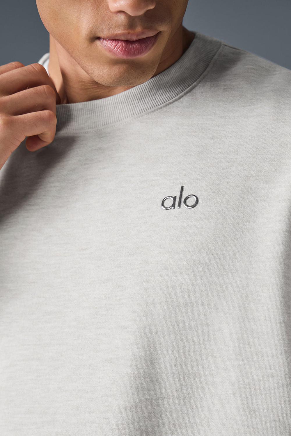 White Heather Men Alo Yoga Accolade Crew Neck Pullover | Australia  29130-IVSQ